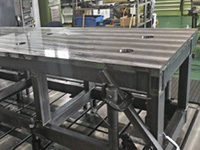 大型製缶加工 切削架台 五面加工による高精度仕上げ 5mサイズ対応